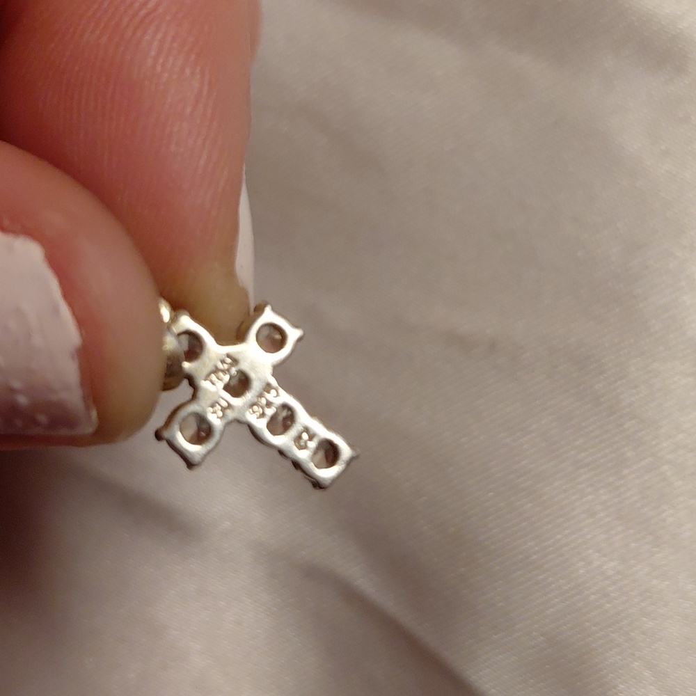 Dainty Sterling Silver Cross - Picture 2 of 5
